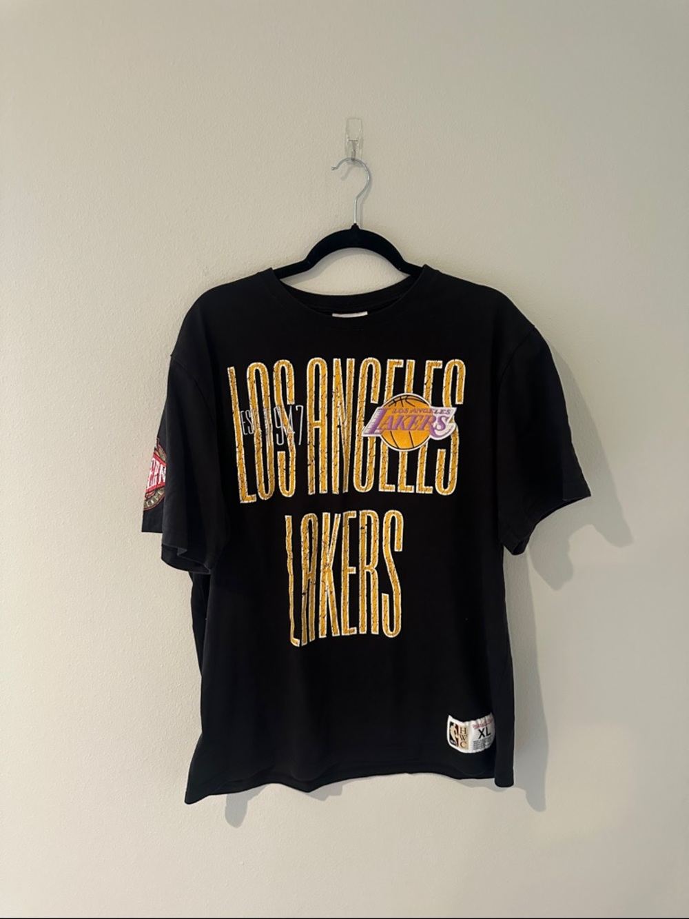 Mitchell & Ness Los Angeles Lakers Black and Gold Short Sleeve Tee